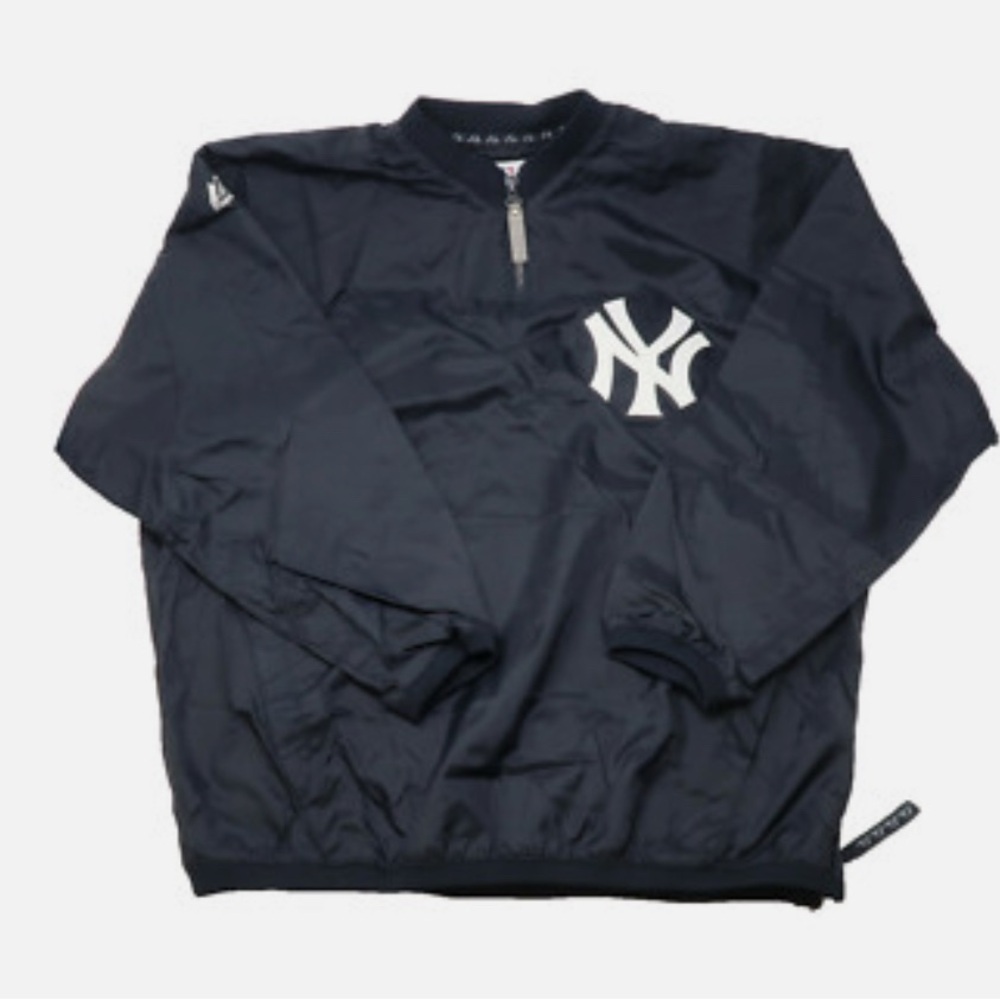 Majestic Windbreaker Youth Big Kids Boy Girl Jacket NY Yankees Navy Blue